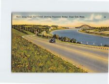 Postcard View Along Cape Cod Canal Sagamore Bridge Cape Cod Massachusetts USA picture