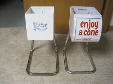 Pair of Vintage Enjoy A Cone Eat It All and ACE Baking Ice Cream Cone Dispensers picture