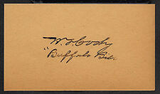 Buffalo Bill Cody Autograph Reprint On Original Period 1890s 3x5 Card picture