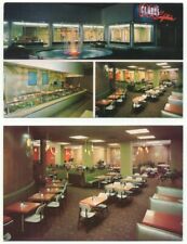 Salt Lake City UT Clark's Cafeteria Restaurant Lot of 2 Postcards Utah picture