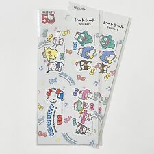 Sanrio Hello Kitty 50th Anniversary Stickers 4 pcs Lot of 2 Japan Limited  F/S picture