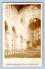 RPPC 1915. DETROIT, MICHIGAN. INTERIOR, GRACE CHAPEL ST. PAUL'S . POSTCARD. SL31 picture