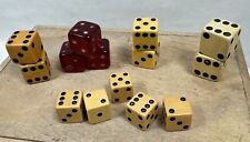 Vintage Assorted Dice Bakelite And Resin Lot Of 14 picture