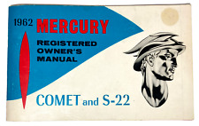Ford Mercury Comet 1962 S-22 Owner's Manual 1962 Vintage Car Auto Dealership NJ picture