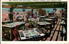 Postcard Johnston's Cafeteria Spanish Patio Santa Barbara CA California    H-384 picture