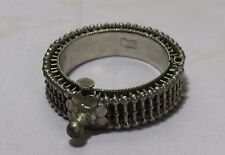 OLD VINTAGE TRIBAL HAND CARVED SILVER HAND BANGLE COLLECTIBLE  picture