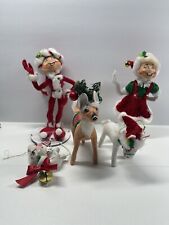 Annalee Christmas Lot Reindeer Elves Donkey Mouse 2008-12 picture
