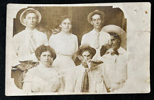 BAZAAR 1910 DOUBLE NEGATIVE Hilarious Group RPPC Real Photo Postcard picture