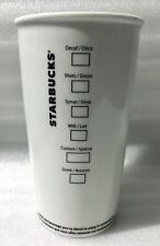 Starbucks 2011 White Ceramic Travel Tumbler Mug 12 oz No Lid UNUSED picture