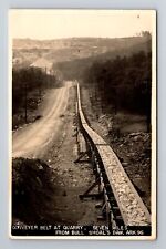 Bull Shoals Dam AR-Arkansas RPPC, Conveyer Belt At Quarry, Vintage Postcard picture