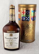 Vintage Canadian Club Blended Canadian Whisky EMPTY Half Gallon Bottle w/ Tin picture