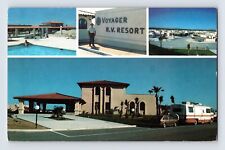 Postcard Arizona Tucson AZ Voyager RV Resort 1987 Posted Chrome picture