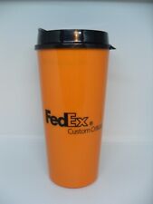 Orange Fed Ex FedEx Custom Critical Coffee Cup Travel Tumbler w/ Lid ~ BPA Free picture
