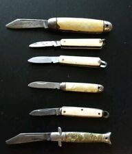 Vintage 50's Miniature Knives Lot - Keychain -   Real Carbon Blades -*EX. COND * picture