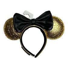 2021 Loungefly Walt Disney World 50th Anniversary Leather Minnie Ear Headband picture