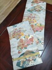 Silk Japanese  Obi  with  Gold　（Item Number　3）Free shipping now picture