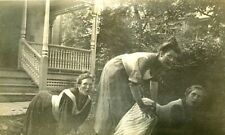 Vintage Strange Creepy Photo Women in Yard  10 x 7  Photo Reprint A-7 picture