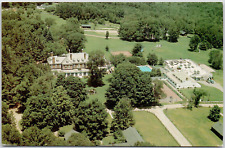 Eastover Lenox Massachusetts Aerial View Resort Hotel Pool USA Vintage Postcard picture