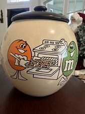 Pristine Cond M&M candies Cookie Jar w/ Lid RARE COLLECTIBLE 1982 M&Ms Mars Inc picture