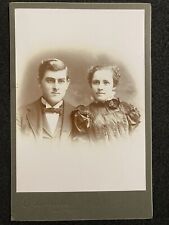 Madison Indiana IN Handsome Young Couple Antique Cabinet Photo picture