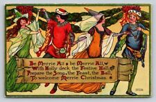 Marion Miller Ernest Nister Renaissance Young People Dancing Christmas P382 picture