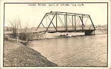 WOOD'S BRIDGE original real photo postcard rppc HORICON WISCONSIN WI 1910s picture