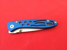 NRA Folding Pocket Knife Patriotic Stars-Stripes Liner Lock With Pocket Clip picture