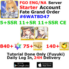 [ENG/NA][INST] FGO / Fate Grand Order Starter Account 5+SSR 70+Tix 840+SQ #6WAT picture