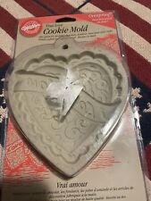 Wilton Pottery Oven Proof Cookie Food Candy Craft Mold Heart 