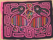 Vintage MOLA Birds Handcrafted Panama Kuna Indians Folk Art Textile Unframed picture