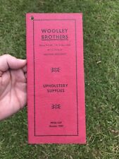VINTAGE NICE 1957 WOOLLEY BROTHERS UPHOLSTERY PRICE CATALOG BOOK JACKSON MISS picture