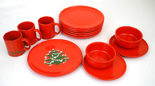 Large Assortment Waechtersbach Christmas Theme Dinnerware Plates, Bowls, Mugs picture