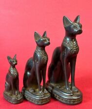 Amazing Set Of Black Cats-three different size-Made of Basalt stone by EgyptiaBC picture