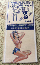 1950s-60s Pinup Girl Toys I Knew Him Laugh Teasers Dog-On Miniatures Matchbook  picture