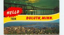 DULUTH,MINNESOTA-HELLO FROM-SPLITVIEW-DRAMATIC NITE VIEW-#S56555L2-1-(MN-D#1) picture