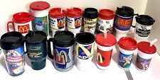 Lot of 15 Vintage McDonald’s Plastic Coffee Cups w/Lids 90’s & 2000’s Whirley picture