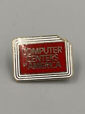 Vintage Computer Centers Of America Red White & Gold Colored Lapel Pin picture