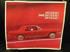 Original 1966 FORD MUSTANG DLX 12-pg COLOR CATALOG Brochure picture