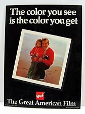 1972 Great American Film GAF Color You See Is Color You Get Cardboard Store Sign picture