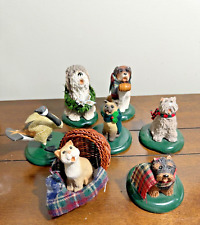 Byers Choice Ltd Carolers Dog & Cat  Accessories Lot ( Needs Touch Up ) picture