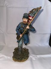 RARE American Civil War American With Flag Large Resin Figurine 12” by PPL 1995 picture