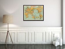 Map of Japan | Japanese World Map | Japanese Wall Art Map Reproduction | Japan W picture