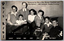 Quiz Kids TV show, ABC Network, vintage postcard Ronald Taiclet Brookfield Ohio picture