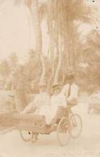 J82/ Palm Beach Florida RPPC Postcard c1910s Wicker Carriage Cart  356 picture