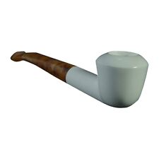 Small Smooth Bulldog Block Meerschaum Pipe hanmade with case D-50 picture