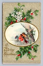 Vintage A MERRY CHRISTMAS Postcard picture