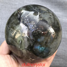 2.50LB Natural Labradorite ball Quartz crystal  high quality reiki 91mm Healing picture