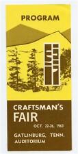 Craftsman's Fair of the Southern Highlands Program 1963 Gatlinburg Tennessee  picture