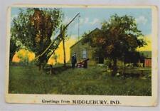 1923 Greetings From Middlebury Indiana Postcard picture
