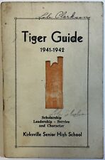 Kirksville, Missouri Senior High School 1941-1942 Tiger Guide Directory  picture